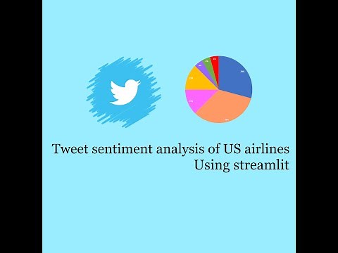 Streamlit python - Tweet sentiment analysis of US airlines