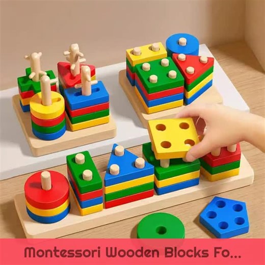 Smarsty on Instagram: "Nurture creativity and curiosity in your child with our Montessori Wooden Blocks Color Match Puzzle! Crafted from high-quality wood and featuring vibrant colors, these blocks not only engage young minds but also encourage essential skills like problem-solving and coordination. As children explore shapes and colors, they develop confidence and joy through hands-on learning experiences. Perfect for playtime, family interactions, or solo adventures, these blocks seamlessly bl