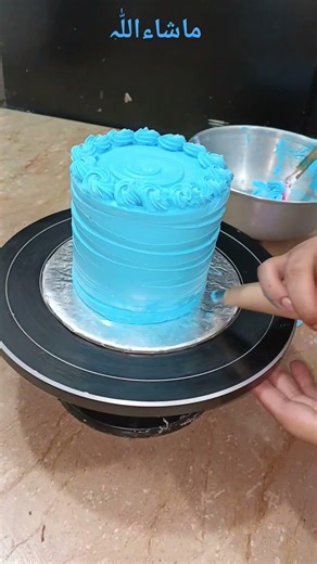 beautiful CAKE decorating tutorial || blue theme CAKE decor