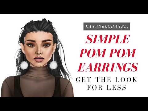 STARDOLL Simple Pom Pom Earrings Stardesign Tutorial by Lanadelchanel