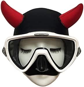 Scuba Diving Headband Devil 2mm Neoprene Wetsuit Hood for Women Youth Scuba Head Cover Dive Cap Surfing Thermal Hair Band for Kayaking Snorkeling Swimming Sailing Canoeing Water Sports