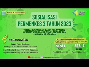Sosialisasi Permenkes Nomor 3 Tahun 2023