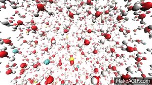 Molecular Dynamics simulation of Sodium Chloride in Water on Make a GIF