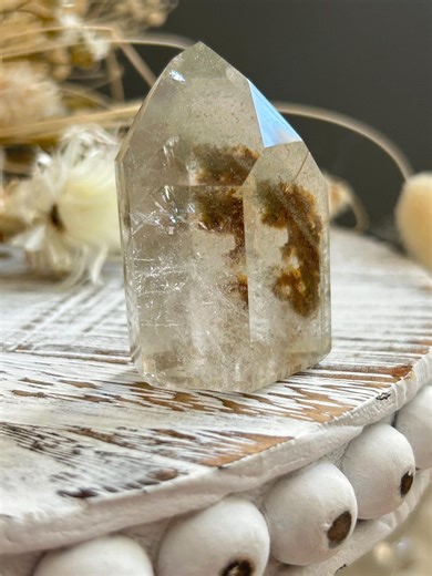 Chlorite Phantom Quartz Crystal | Healing Stone, Collector Mineral - Etsy
