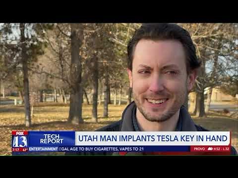 Utah man implants Tesla key in hand