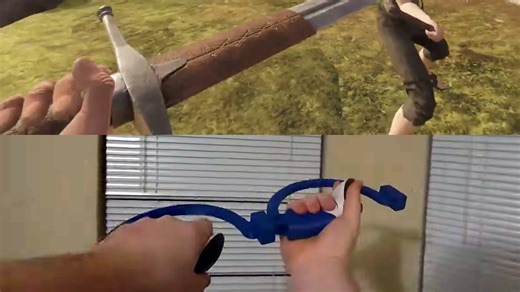 Make Your VR Controllers Handle Like Two-Handed Weapons