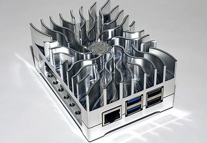Raspberry Pi 5 Galactic aluminum case with integrated passive cooling