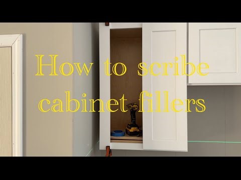 How to scribe cabinet fillers tight to the wall.