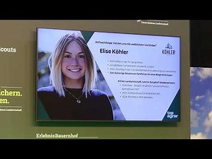 Landwirtin Elise Köhler Grüne Woche 2024 modernes Bild von Landwirtschaft