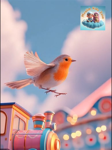 Enchanting European Robins Above a Magical Train