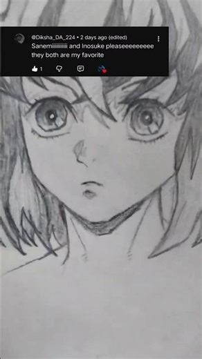 Inosuke summoned… then bit my hand 😭🐗 #shorts#inosuke #demonslayer #animedrawing