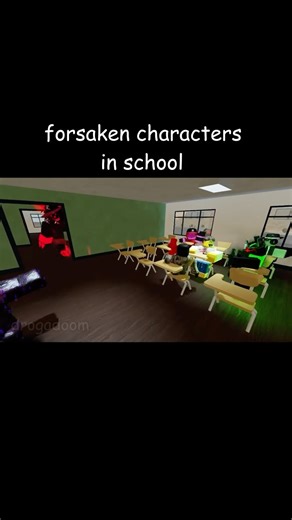 forsaken characters in school #forsaken #roblox #robloxanimation