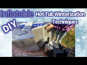 Inflatable Hot Tub Winterization Techniques🫧💦🌬️❄️See description👇