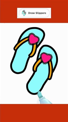 Draw ✍️ Slippers 🥿 #shorts #youtubeshorts #foryou #asmr