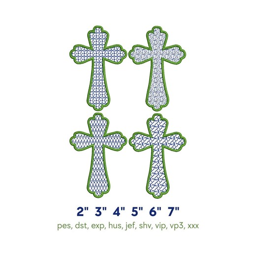 Pattern Fill Cross Embroidery File | Easter Machine Embroidery Design - Etsy