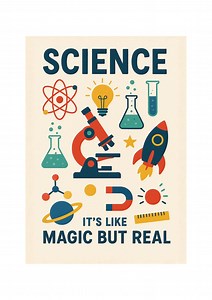 Science Poster for Kids - “science: It’s Like Magic but Real!” - Etsy