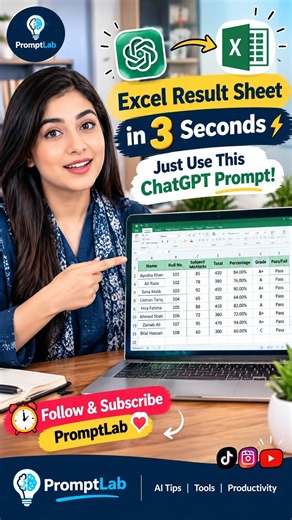 Create an Excel Result Sheet in 3 Seconds with ChatGPT! 😱📊#Shorts #ChatGPT #ChatGPTTips #TeacherTips