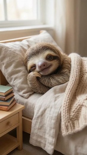 Good Morning 🦥 #cute #sloth #animals #storytelling Created with @veesparkvideo | Nebelschaf Art