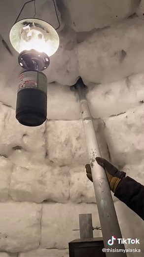 It’s -20F Tonight, But The Coffee Is Hot ❤️ Would You Spend The Night Here? #alaska #igloo #wintercamping #thisismyalaska