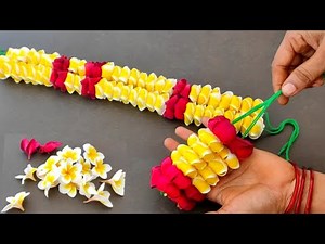 Arali poo malai kattuvathu eppadi / oleander flower garland /ganneru flower garland/plumeria garland