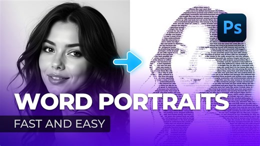 How to make a photo out of text in Photoshop