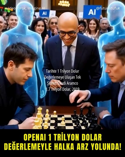 OpenAI 1 Trilyon Dolar Değerlemeyle Halka Arz Yolunda! OpenAI, 2026’nın ikinci yarısında ABD Menkul Kıymetler ve Borsa Komisyonu’na (SEC) başvuru yapmayı, 2027’de de borsaya açılmayı planlıyor. 2025 sonunda yıllık gelirinin 15-20 milyar dolara ulaşması beklenen OpenAI, 1 trilyon dolar değerleme ve en az 60 milyar dolar sermaye girişi hedefliyor. Halen şirketin mevcut piyasa değeri 500 milyar dolar civarında. Sadece 2025’in ilk yarısında 6,7 milyar dolar Ar-Ge harcaması yaptı. Sam Altman liderliğ