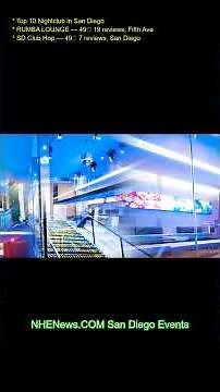 Top 10 Nightclub in San Diegoand\r 1. RUMBA LOUNGE — 4.9★ (19 reviews), Fifth Ave\r 2. SD Club Hop — 4