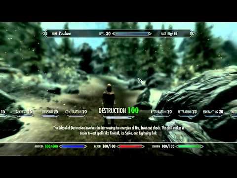 Skyrim - How to modify your: Level, Perks, Skills and Spells