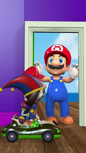 Deadpool Mario Knocks on the Wrong Door 😱 #mario #animation #shorts