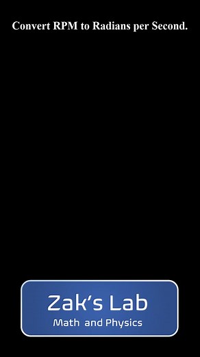Convert RPM to Radians per Second Easily