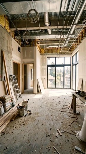 The bedroom features epoxy flooring with a warm, stone-like pattern.🔥#shorts