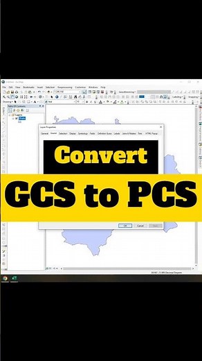 How to convert GCS to PCS in ArcGIS #arcgis #esri #arcmap