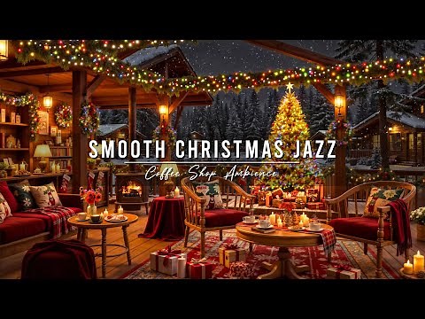 Smooth Christmas Jazz in Lakeside 🎄 Cozy Christmas Coffee Shop Ambience with Jazz Relaxing Music