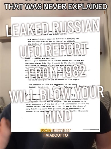 Uncovering the 1982 Russian Military UFO Report