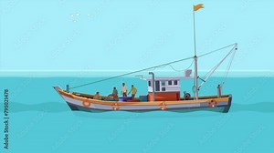 Fishing Boat Animated