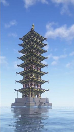 I Built A Japanese Pagoda🌸✨ #minecraft #fyp #foryou #gaming #japan #viral #viralvideo #viralshorts