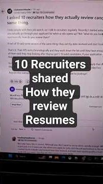 10 Recruiters explained how they really review Resumes