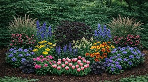 Three-Season Perennial Garden Design Plan: Continuous Color from Spring to Fall