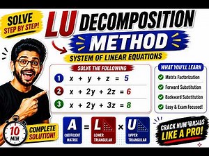 solve the following system of linear equations by lu decomposition method
