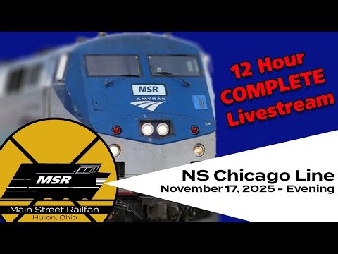 November 17, 2025 #2 - Huron, Ohio, USA | LIVE Train Camera