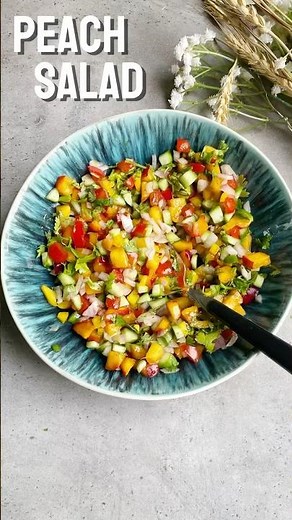 How to Make Peach Salad | Easy Summer Fruit Salad for Weight Loss 🍑🌿 | Peach Salsa Recipe