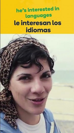 How to say "he's interested in languages" in Spanish with Memrise