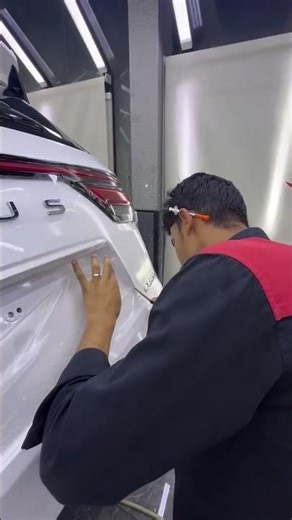 Installation of Paint Protection Film on the Rear of a Vehicle.