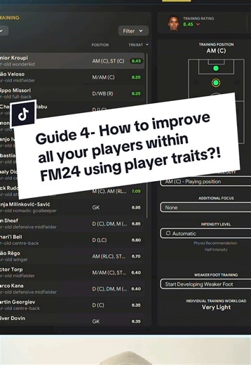 Football Manager 24: Mejora tus jugadores con rasgos