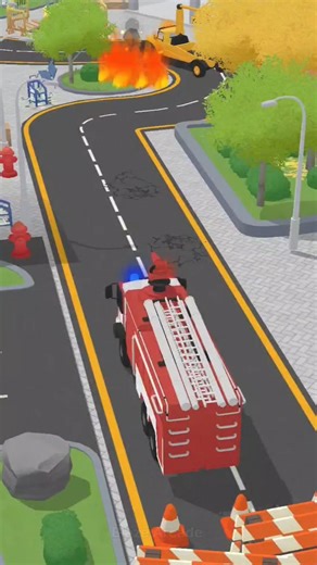 Fire rescue mission 🚒🔥 saving and delivering the car 😳