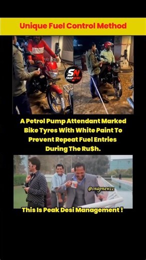 Bike tyres marked for checkîng💥 #snapnewzz #petrolpump #india #biketyre #marking #whitepaint #fuel