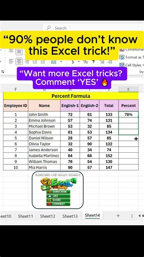 Excel % Trick You Must Know! 🚀