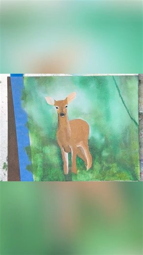 Spring Deer Painting Process You've Never Seen Before #paintingprocess #acrylic #wildlife