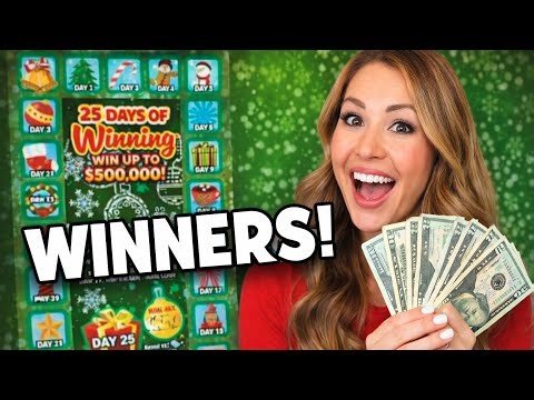 25 DAYS of WINNING?!? $100 CHRISTMAS Scratch-Off Tickets!