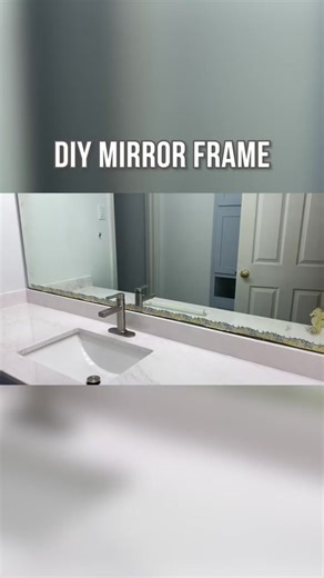 DIY Bathroom Mirror Frame Upgrade Tutorial